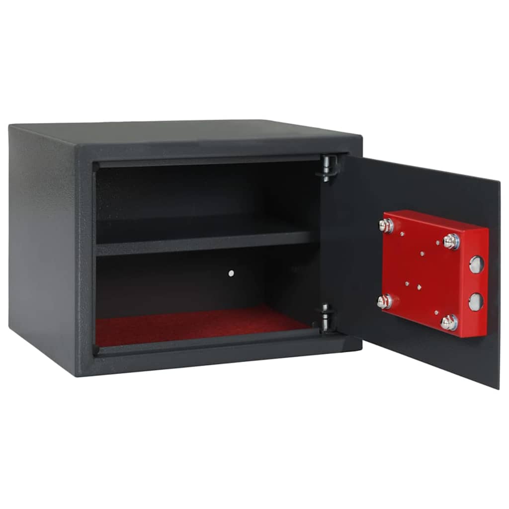 Kluisdoos met slot Donkergrijs 35 x 25 x 25 cm Staal is nu te koop bij PeponiXL, paradijselijk wonen!