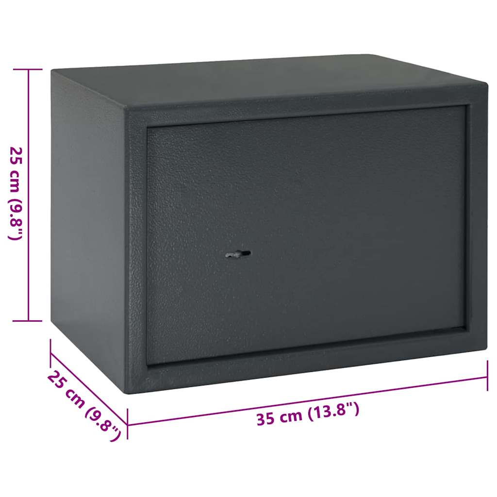 Kluisdoos met slot Donkergrijs 35 x 25 x 25 cm Staal is nu te koop bij PeponiXL, paradijselijk wonen!