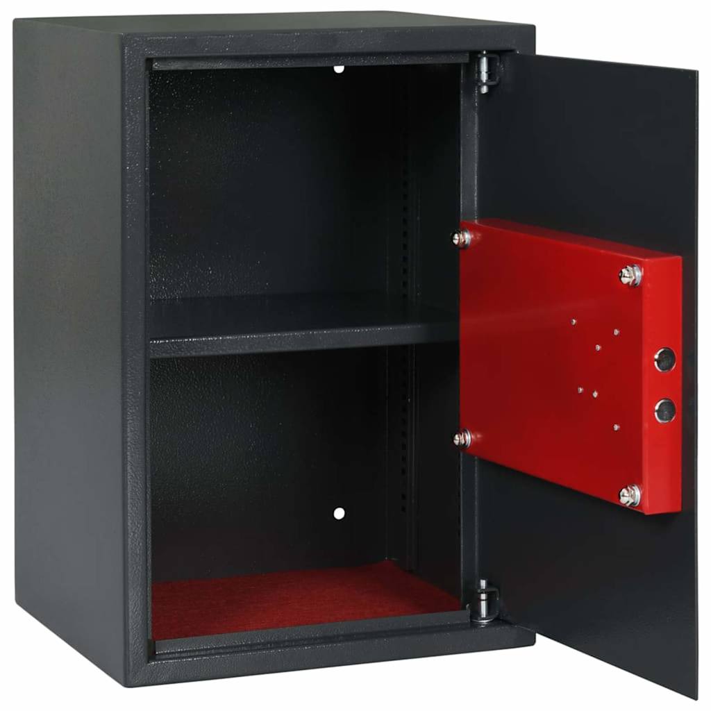 Kluisdoos met slot Donkergrijs 35 x 31 x 50 cm Staal is nu te koop bij PeponiXL, paradijselijk wonen!