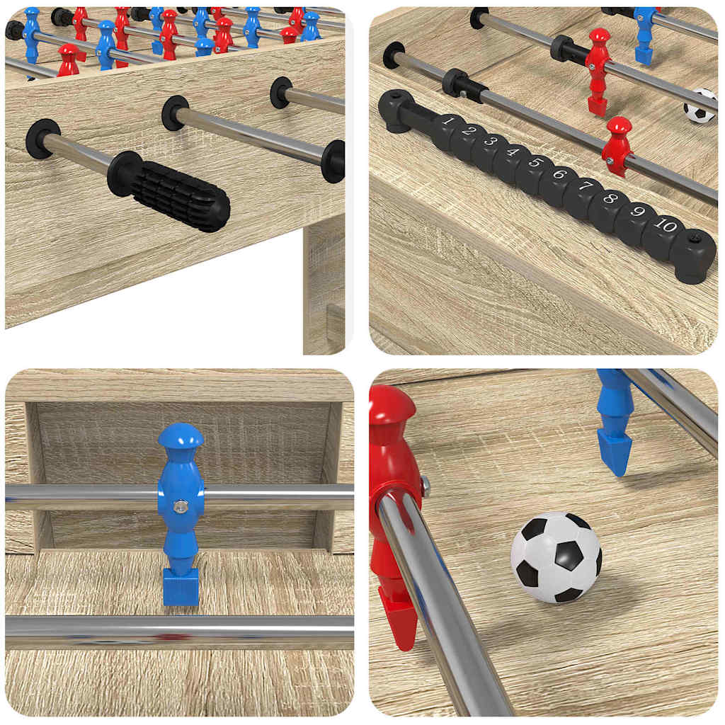 Honkbaltafel Sonoma Eiken 125 x 60,5 x 80 cm Bewerkt hout is nu te koop bij PeponiXL, paradijselijk wonen!