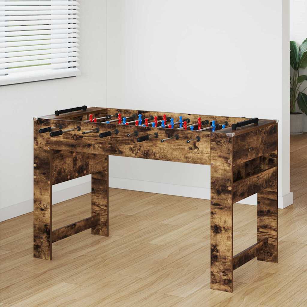 Voetbaltafel Gerookt eiken 125 x 60,5 x 80 cm Bewerkt hout is nu te koop bij PeponiXL, paradijselijk wonen!