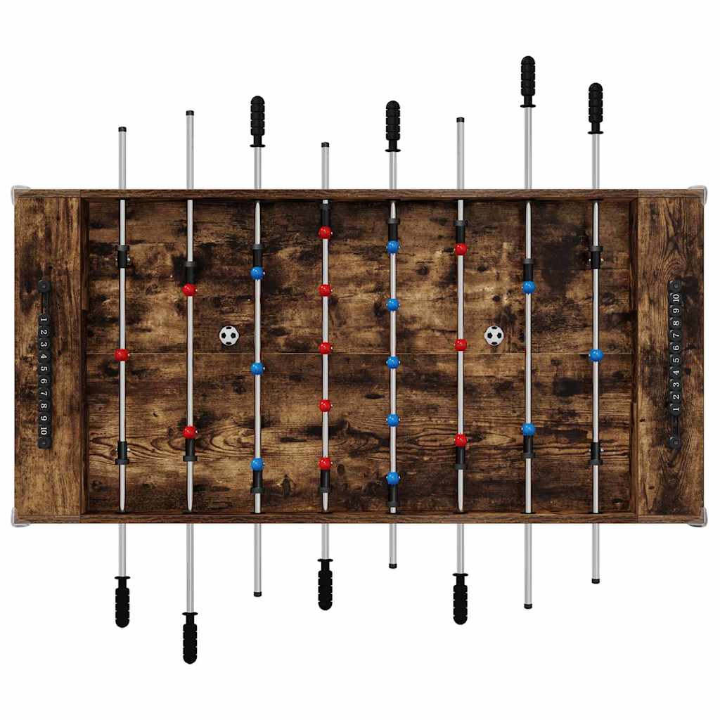 Voetbaltafel Gerookt eiken 125 x 60,5 x 80 cm Bewerkt hout is nu te koop bij PeponiXL, paradijselijk wonen!