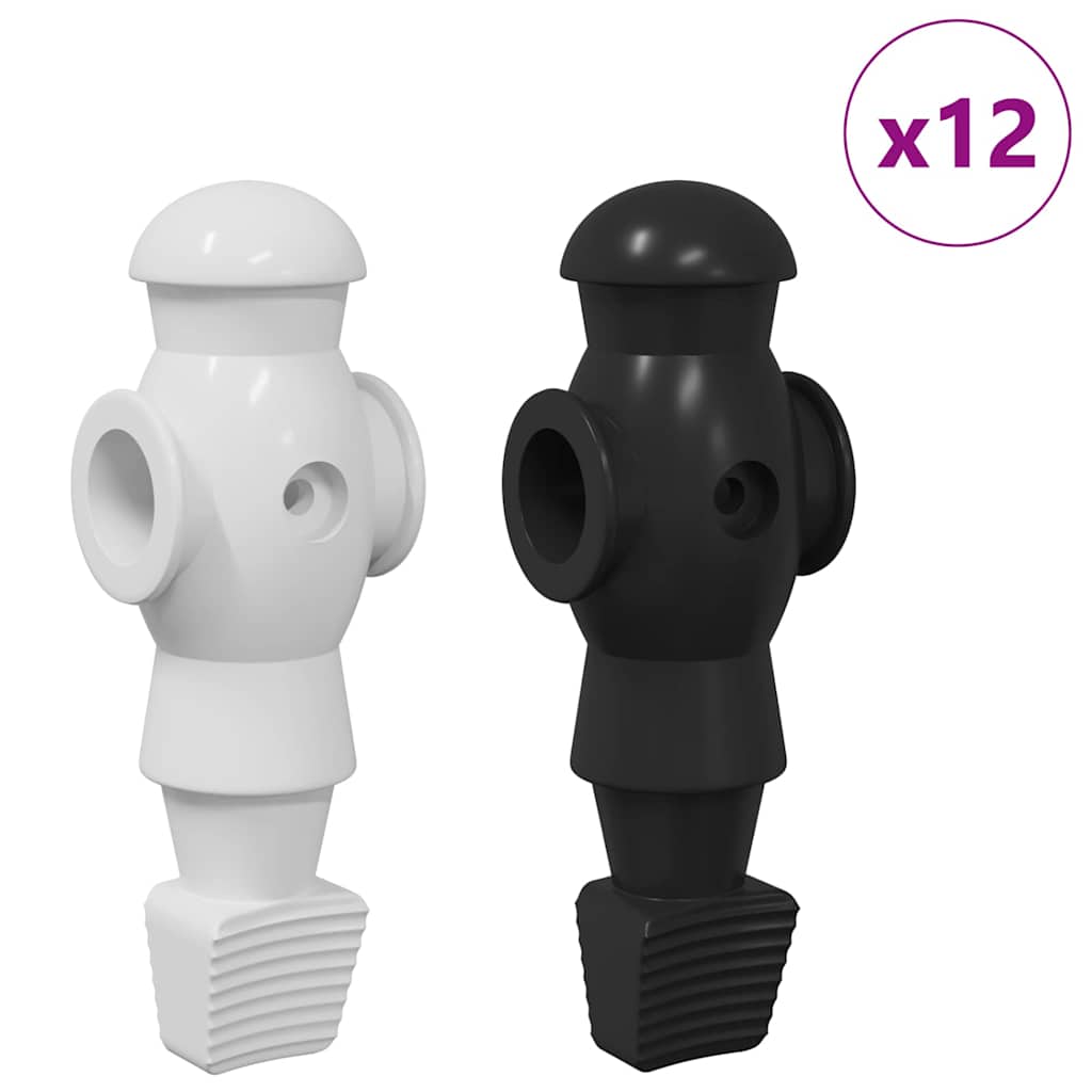 Tafelvoetbalspelers 24 pcs Zwart en Wit 3,6 x 3,1 x 10,8 cm is nu te koop bij PeponiXL, paradijselijk wonen!