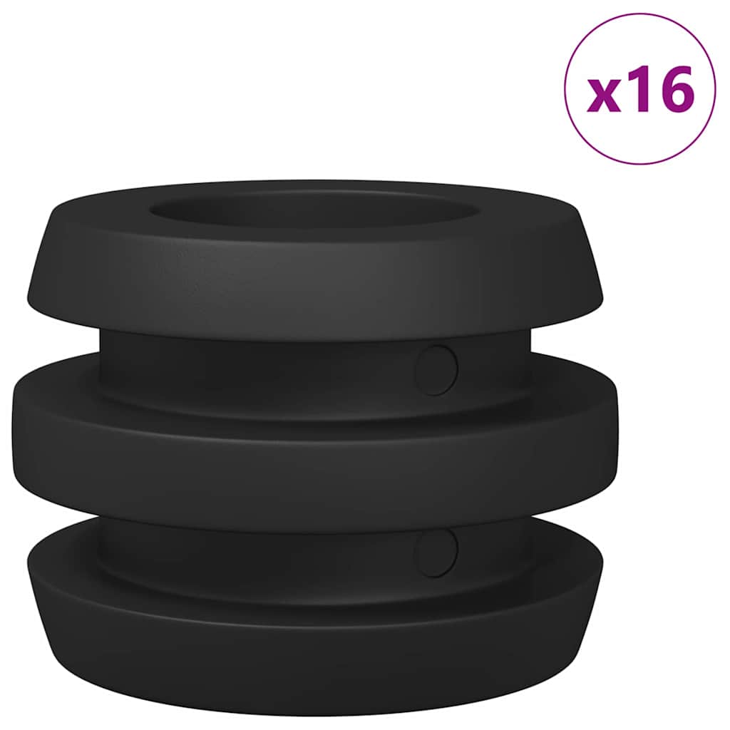 Tafelvoetbal bumpers 16 pcs Zwart 3 x 3 x 2 cm TPE is nu te koop bij PeponiXL, paradijselijk wonen!