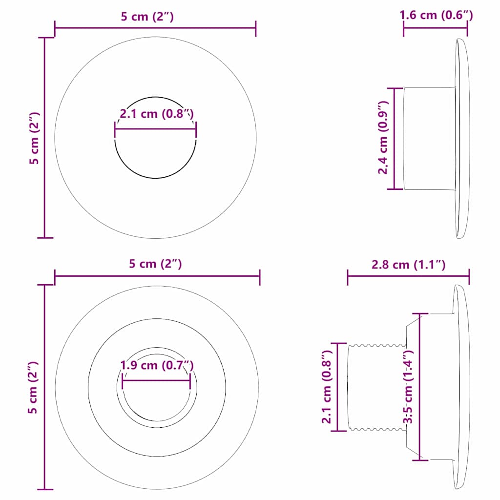 Tafelvoetbal Lager 10 pcs Zwart 5 x 5 x 2,8 cm PP is nu te koop bij PeponiXL, paradijselijk wonen!