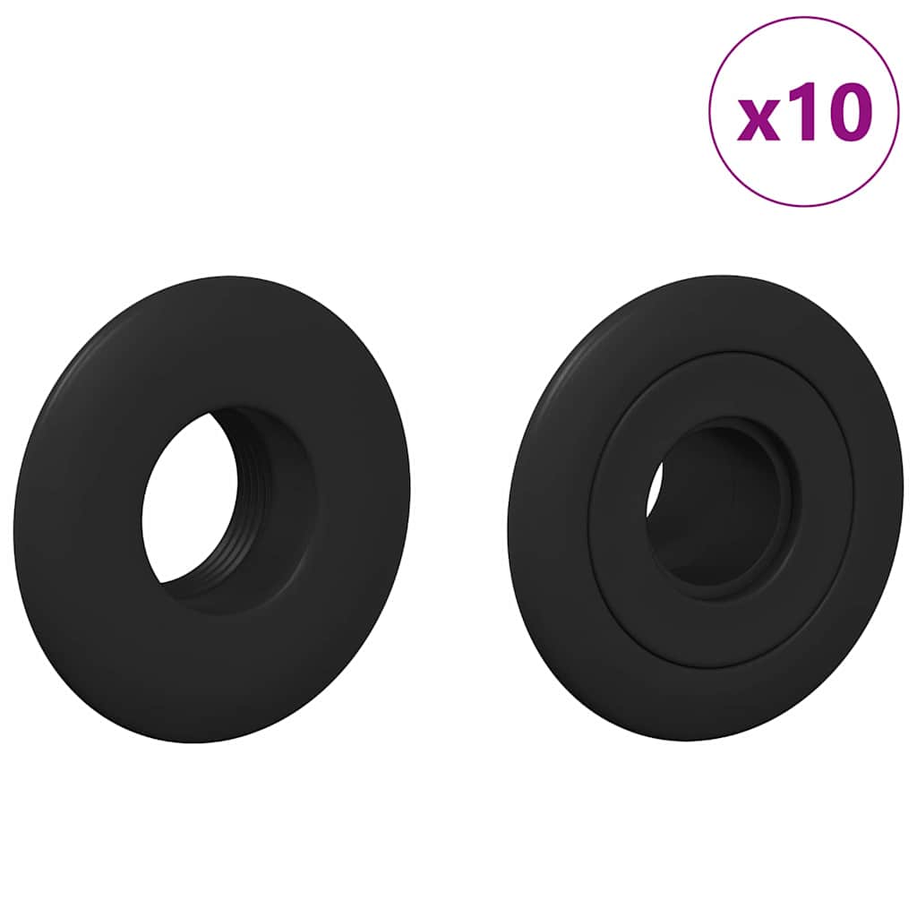 Tafelvoetbal Lager 10 pcs Zwart 5 x 5 x 2,8 cm PP is nu te koop bij PeponiXL, paradijselijk wonen!