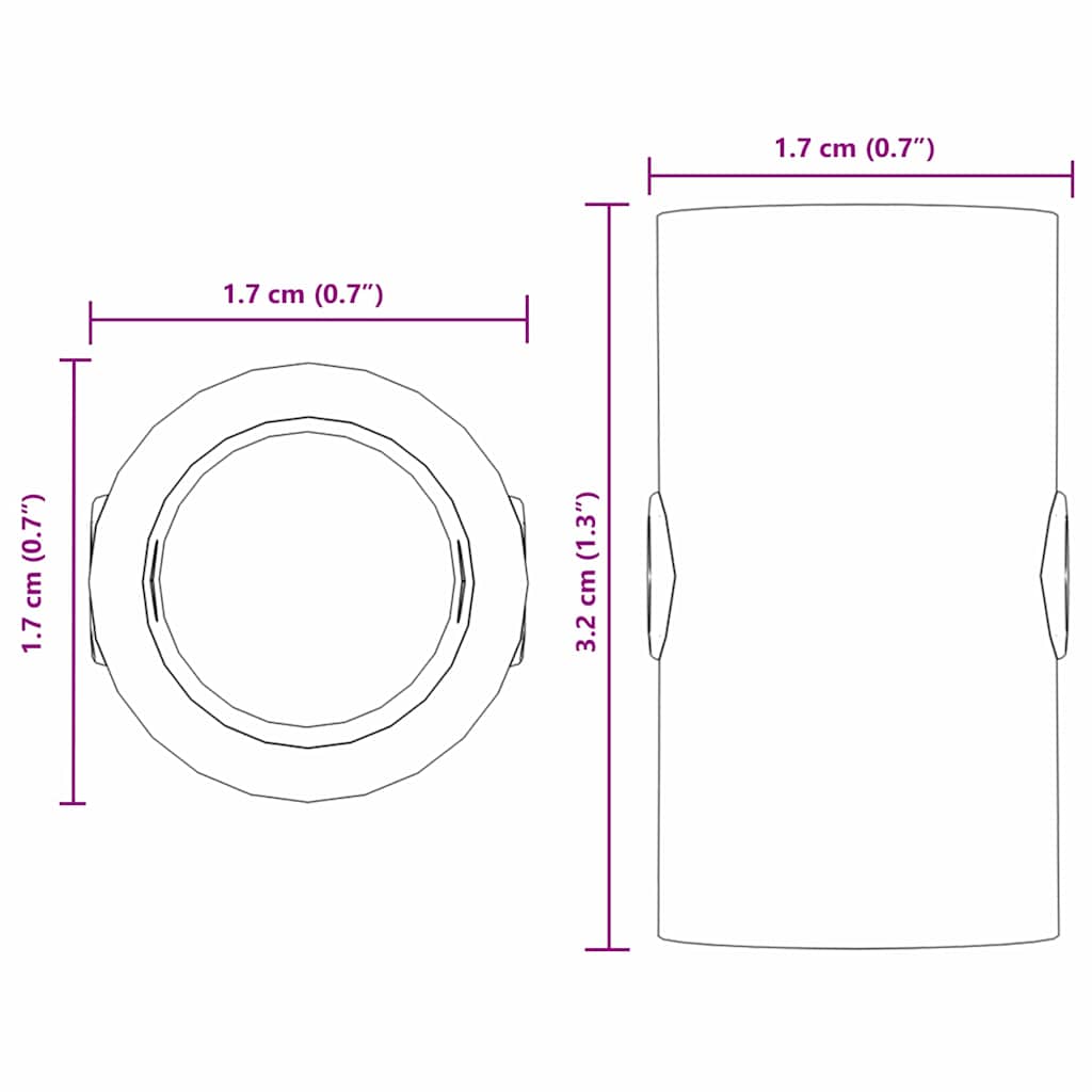 Tafelvoetbalstoppers 10 pcs Zwart 1,7 x 1,7 x 3,2 cm PP is nu te koop bij PeponiXL, paradijselijk wonen!