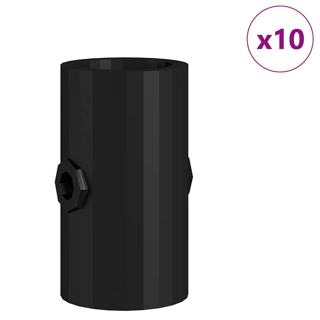 Tafelvoetbalstoppers 10 pcs Zwart 1,7 x 1,7 x 3,2 cm PP is nu te koop bij PeponiXL, paradijselijk wonen!