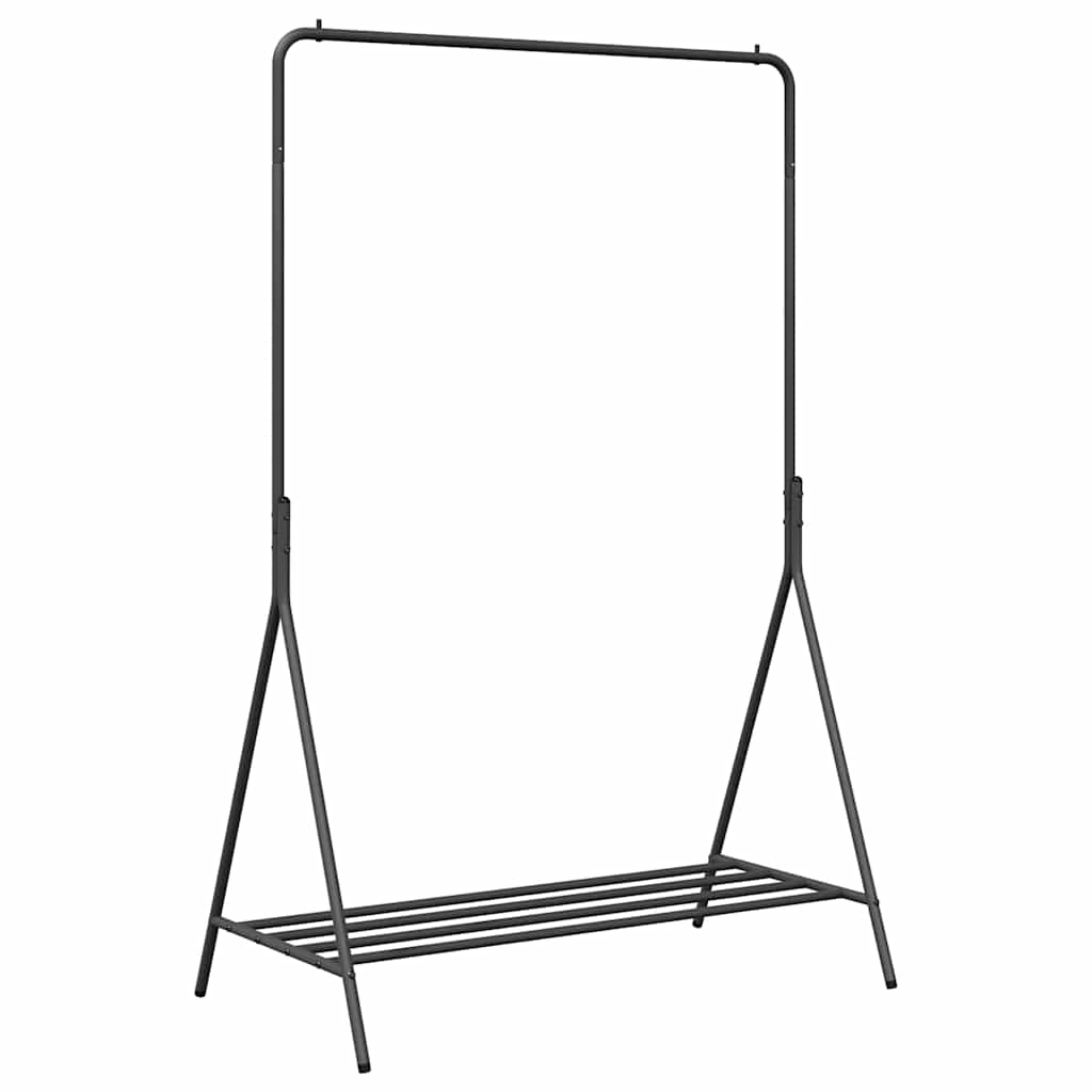 Kledingrek met opslag Zwart 100 x 56 x 154 cm Staal is nu te koop bij PeponiXL, paradijselijk wonen!