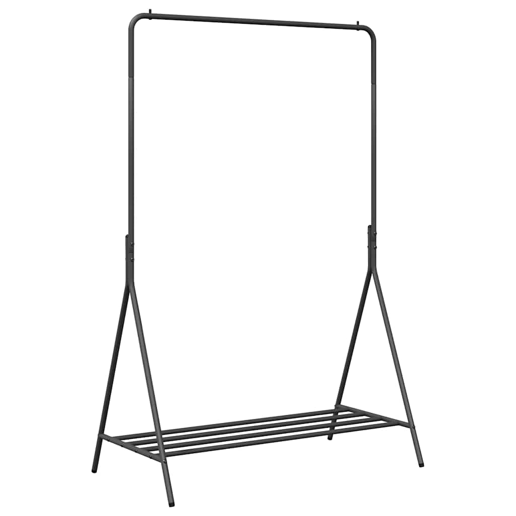 Kledingrek met opslag Zwart 100 x 56 x 154 cm Staal is nu te koop bij PeponiXL, paradijselijk wonen!