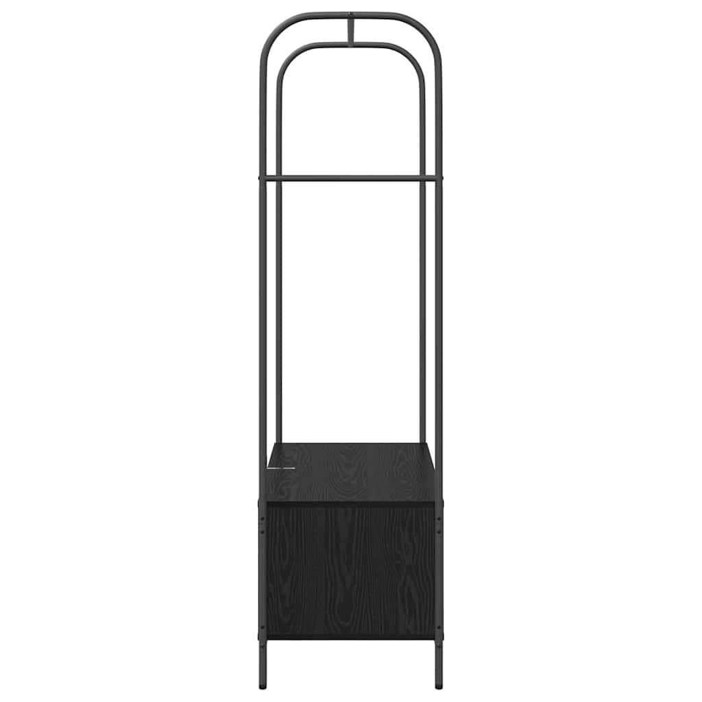 Kledingrek met opslag Zwart 100 x 44 x 160 cm Bewerkt hout is nu te koop bij PeponiXL, paradijselijk wonen!