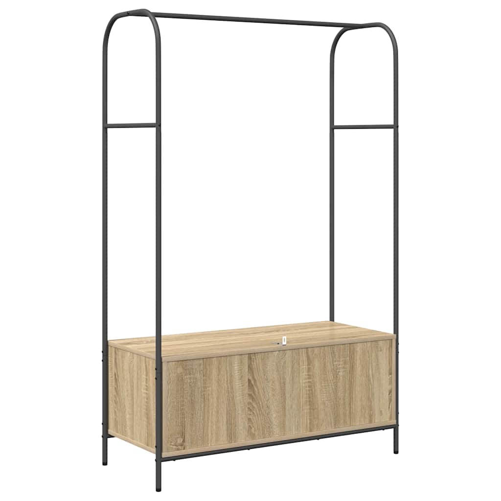 Kledingrek Bruin Eiken 100 x 44 x 160 cm Bewerkt hout is nu te koop bij PeponiXL, paradijselijk wonen!