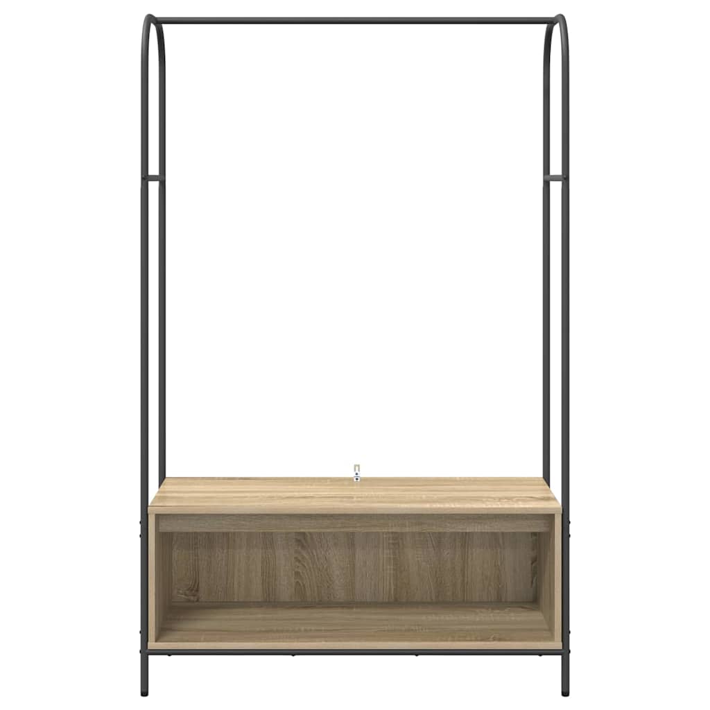 Kledingrek Bruin Eiken 100 x 44 x 160 cm Bewerkt hout is nu te koop bij PeponiXL, paradijselijk wonen!