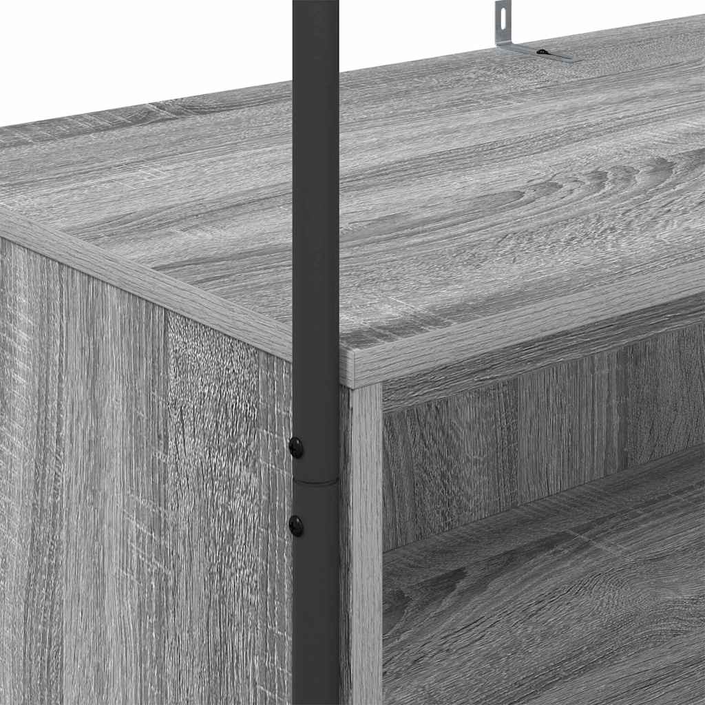 Kledingrek met opslag Grijs 100 x 44 x 160 cm Bewerkt hout is nu te koop bij PeponiXL, paradijselijk wonen!