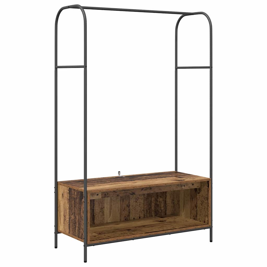 Kledingrek Bruin Eiken 100 x 44 x 160 cm Bewerkt hout is nu te koop bij PeponiXL, paradijselijk wonen!