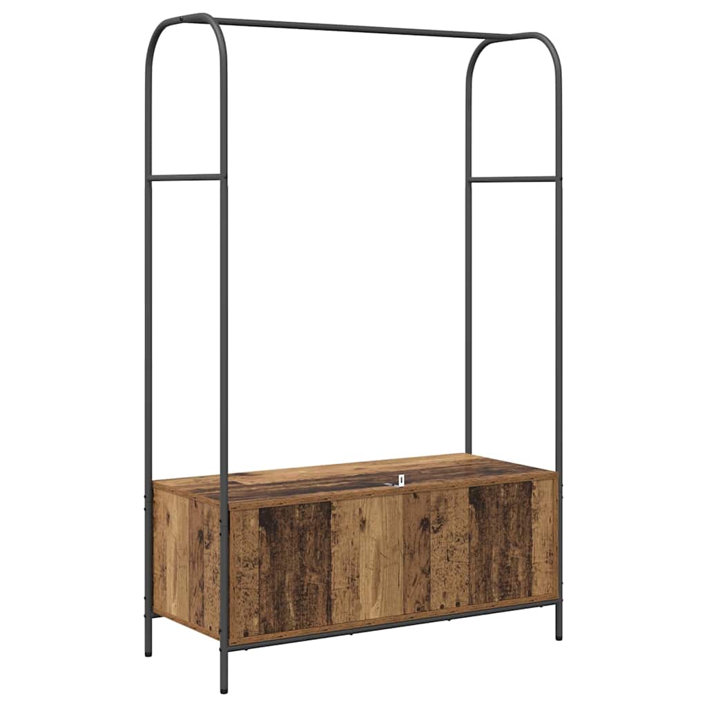 Kledingrek Bruin Eiken 100 x 44 x 160 cm Bewerkt hout is nu te koop bij PeponiXL, paradijselijk wonen!