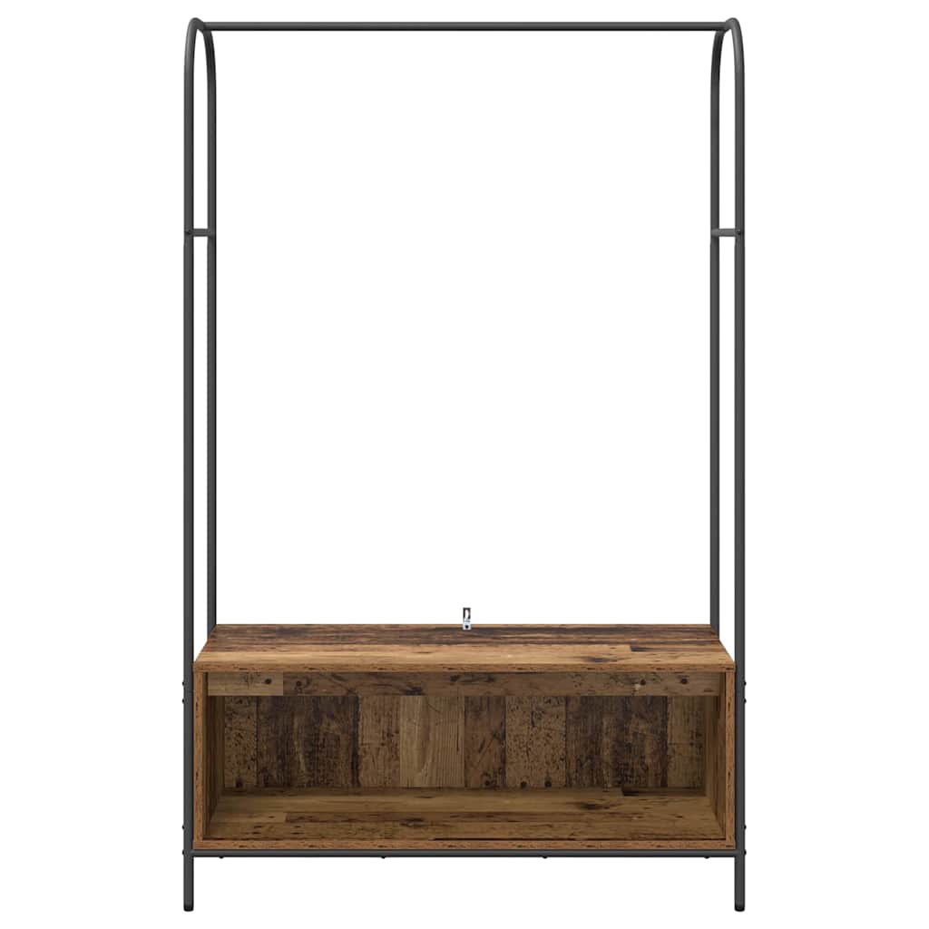 Kledingrek Bruin Eiken 100 x 44 x 160 cm Bewerkt hout is nu te koop bij PeponiXL, paradijselijk wonen!