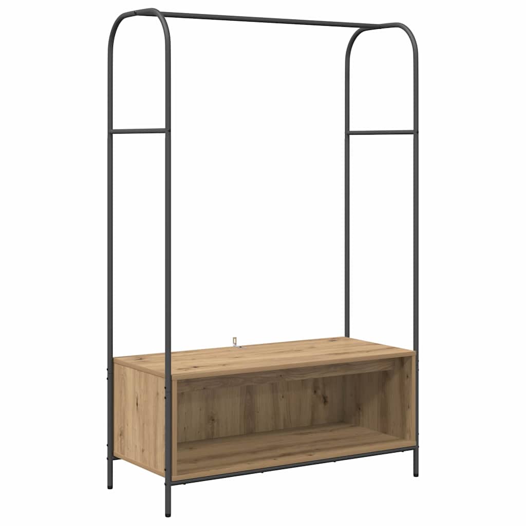 Kledingrek Bruin Eiken 100 x 44 x 160 cm Bewerkt hout is nu te koop bij PeponiXL, paradijselijk wonen!