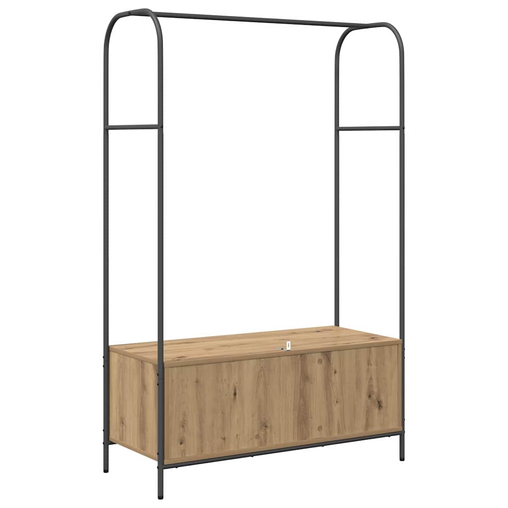Kledingrek Bruin Eiken 100 x 44 x 160 cm Bewerkt hout is nu te koop bij PeponiXL, paradijselijk wonen!