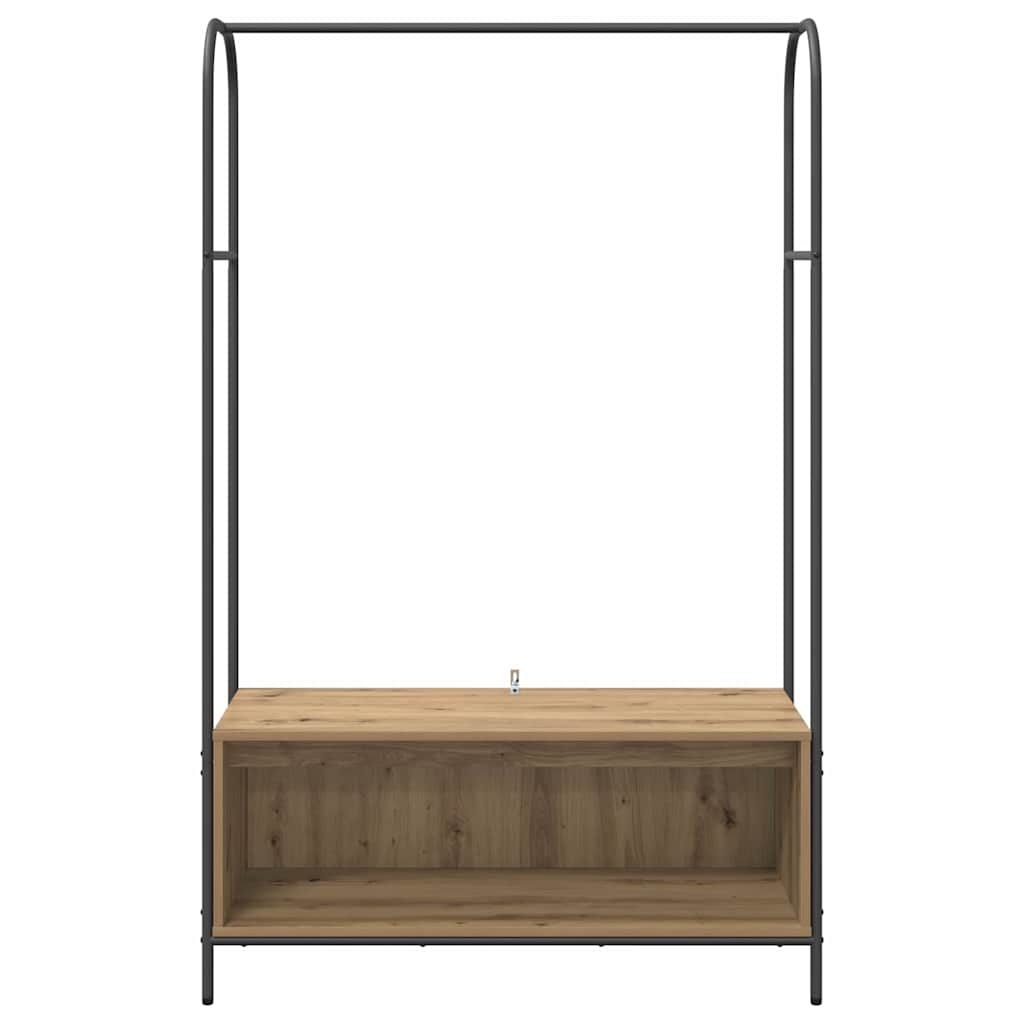 Kledingrek Bruin Eiken 100 x 44 x 160 cm Bewerkt hout is nu te koop bij PeponiXL, paradijselijk wonen!