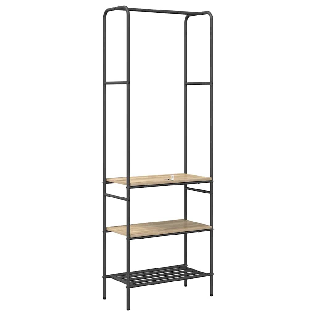 Kledingrek met plank Sonoma Eiken 60 x 30 x 171 cm Bewerkt hout is nu te koop bij PeponiXL, paradijselijk wonen!