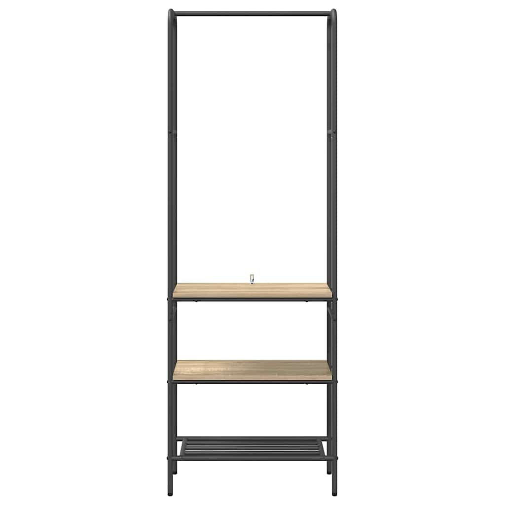 Kledingrek met plank Sonoma Eiken 60 x 30 x 171 cm Bewerkt hout is nu te koop bij PeponiXL, paradijselijk wonen!
