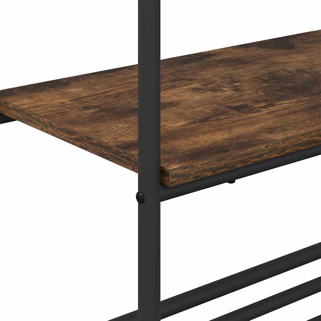 Kledingrek Gerookt eiken 60 x 30 x 171 cm Bewerkt hout is nu te koop bij PeponiXL, paradijselijk wonen!
