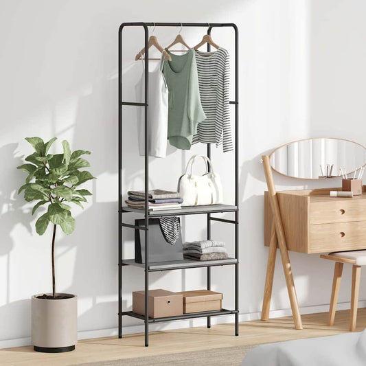 Kledingrek met plank Grijs sonoma 60 x 30 x 171 cm Bewerkt hout is nu te koop bij PeponiXL, paradijselijk wonen!