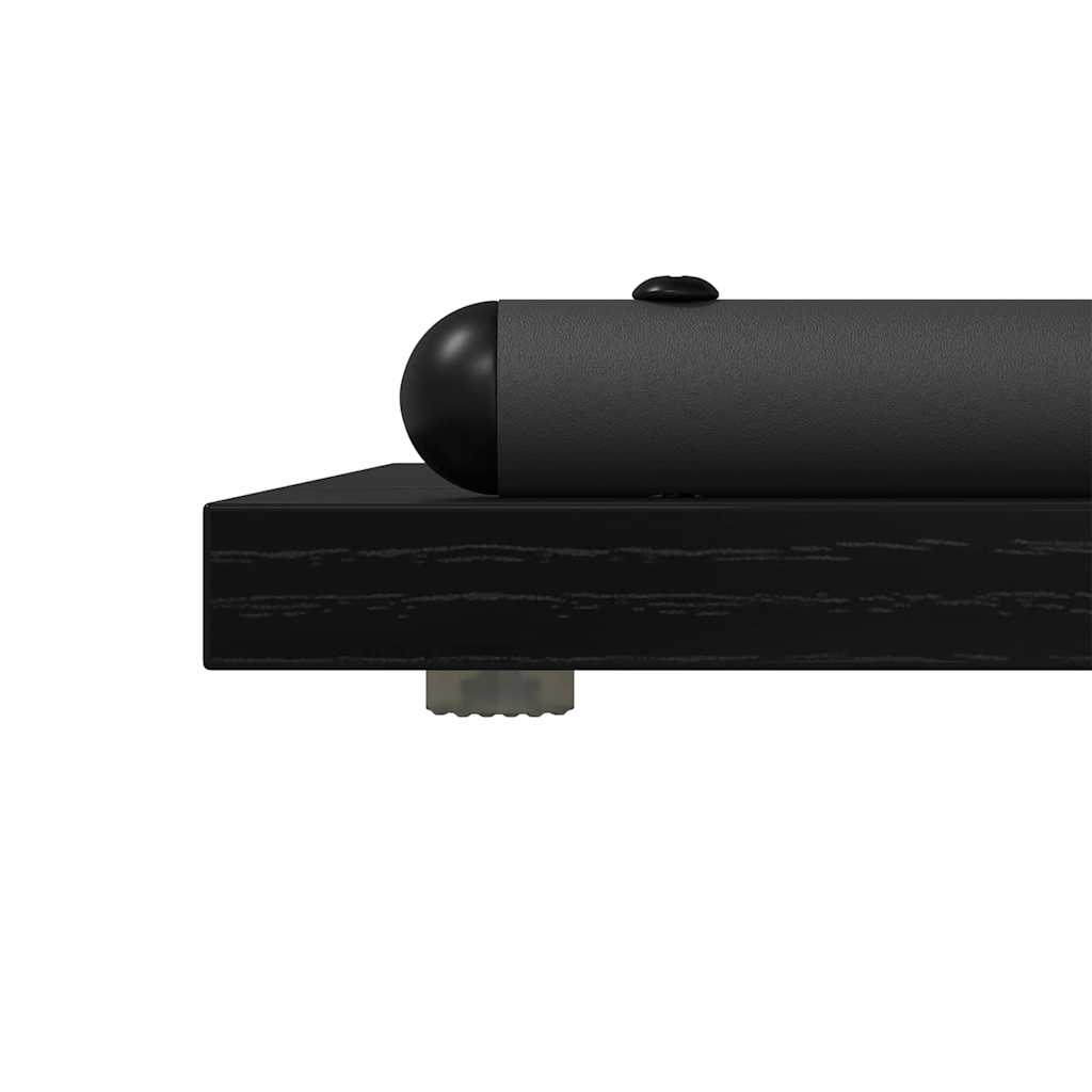 Wandtafel met plank Zwart Eiken 101 x 35 x 80,5 cm Bewerkt hout is nu te koop bij PeponiXL, paradijselijk wonen!