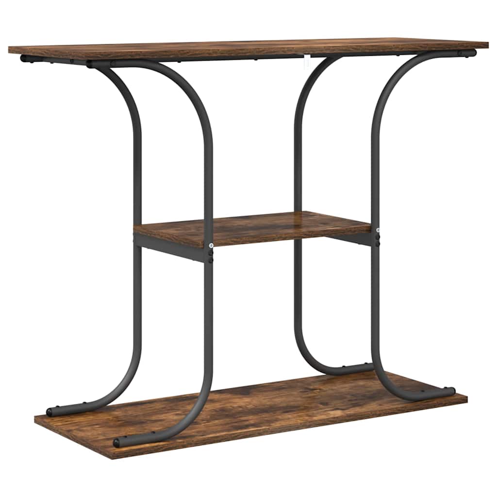 Wandtafel Gerookt eiken 101 x 35 x 80,5 cm Bewerkt hout is nu te koop bij PeponiXL, paradijselijk wonen!