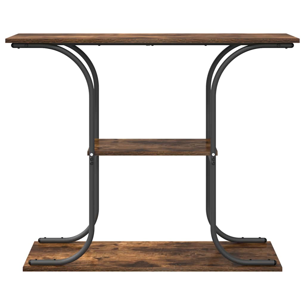 Wandtafel Gerookt eiken 101 x 35 x 80,5 cm Bewerkt hout is nu te koop bij PeponiXL, paradijselijk wonen!