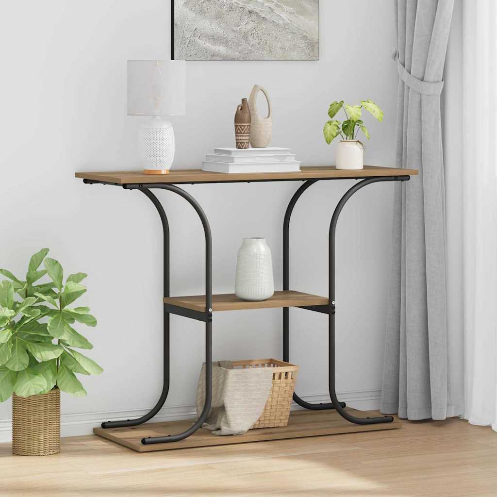 Wandtafel Artisan Eiken 101 x 35 x 80,5 cm Bewerkt hout is nu te koop bij PeponiXL, paradijselijk wonen!