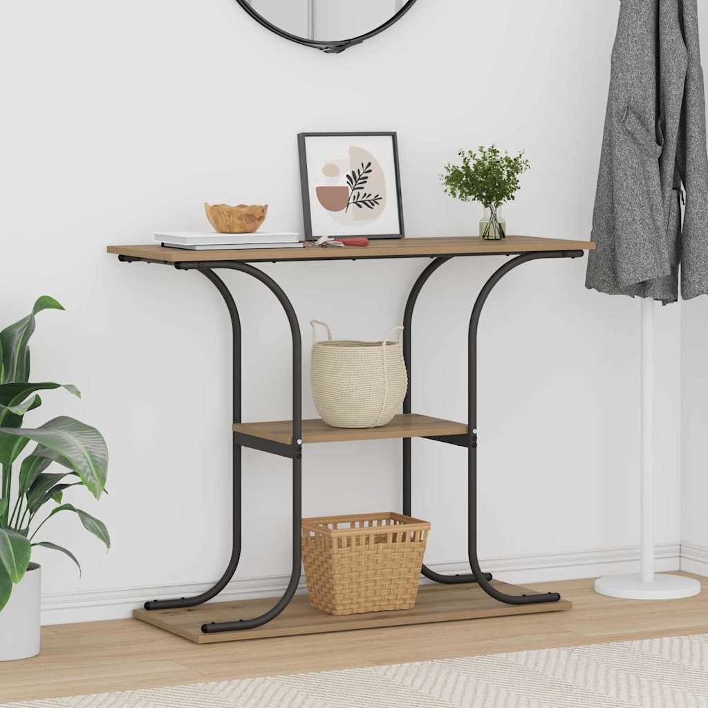 Wandtafel Artisan Eiken 101 x 35 x 80,5 cm Bewerkt hout is nu te koop bij PeponiXL, paradijselijk wonen!