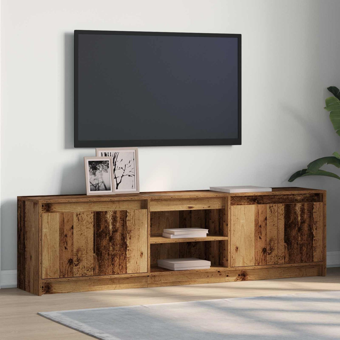 TV Eenheden 2 pcs Bruin 180 x 34 x 50 cm Bewerkt hout is nu te koop bij PeponiXL, paradijselijk wonen!