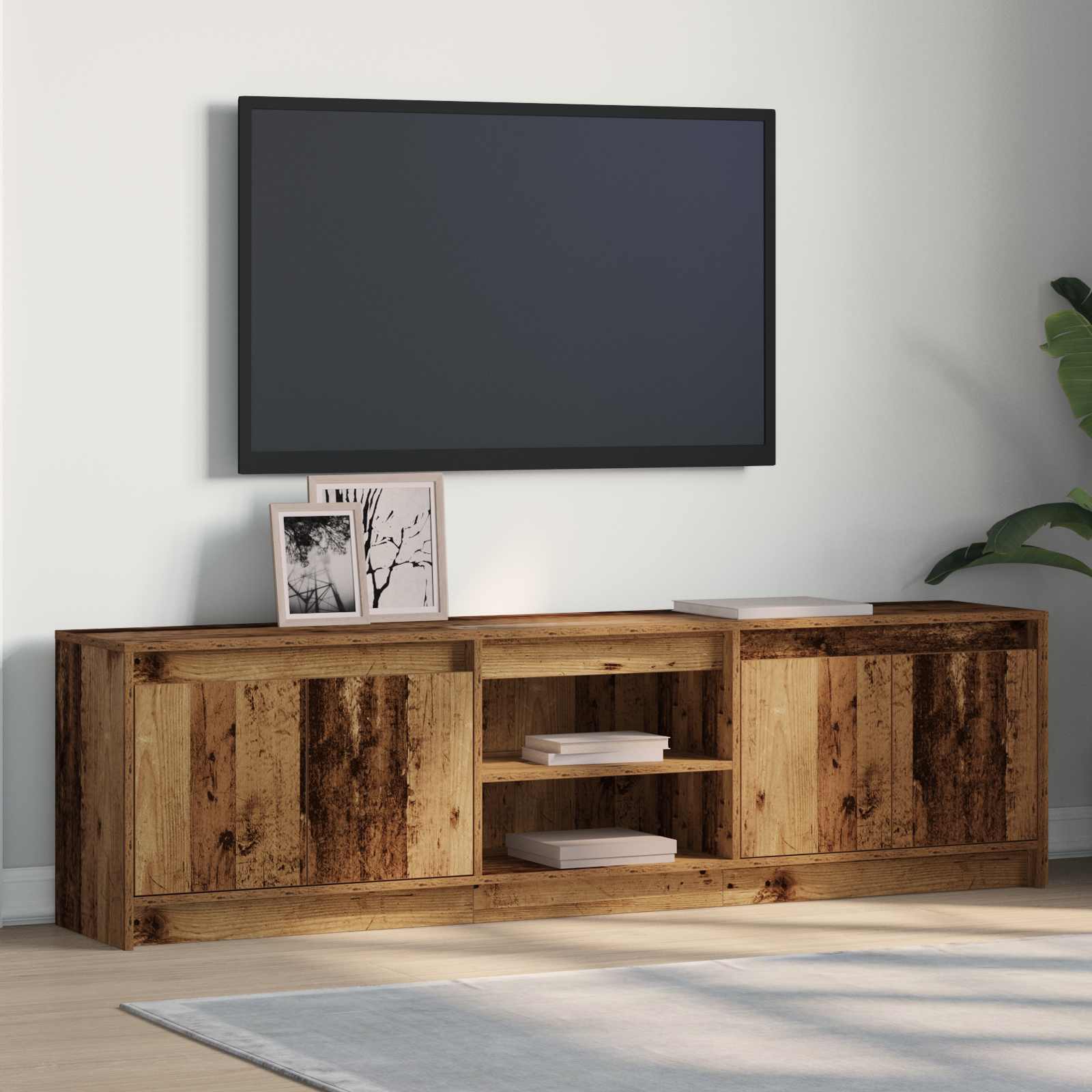 TV Eenheden 2 pcs Bruin 180 x 34 x 50 cm Bewerkt hout is nu te koop bij PeponiXL, paradijselijk wonen!