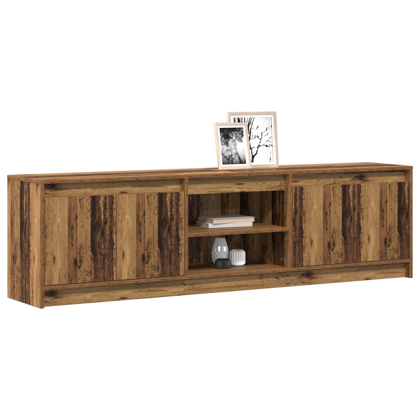TV Eenheden 2 pcs Bruin 180 x 34 x 50 cm Bewerkt hout is nu te koop bij PeponiXL, paradijselijk wonen!