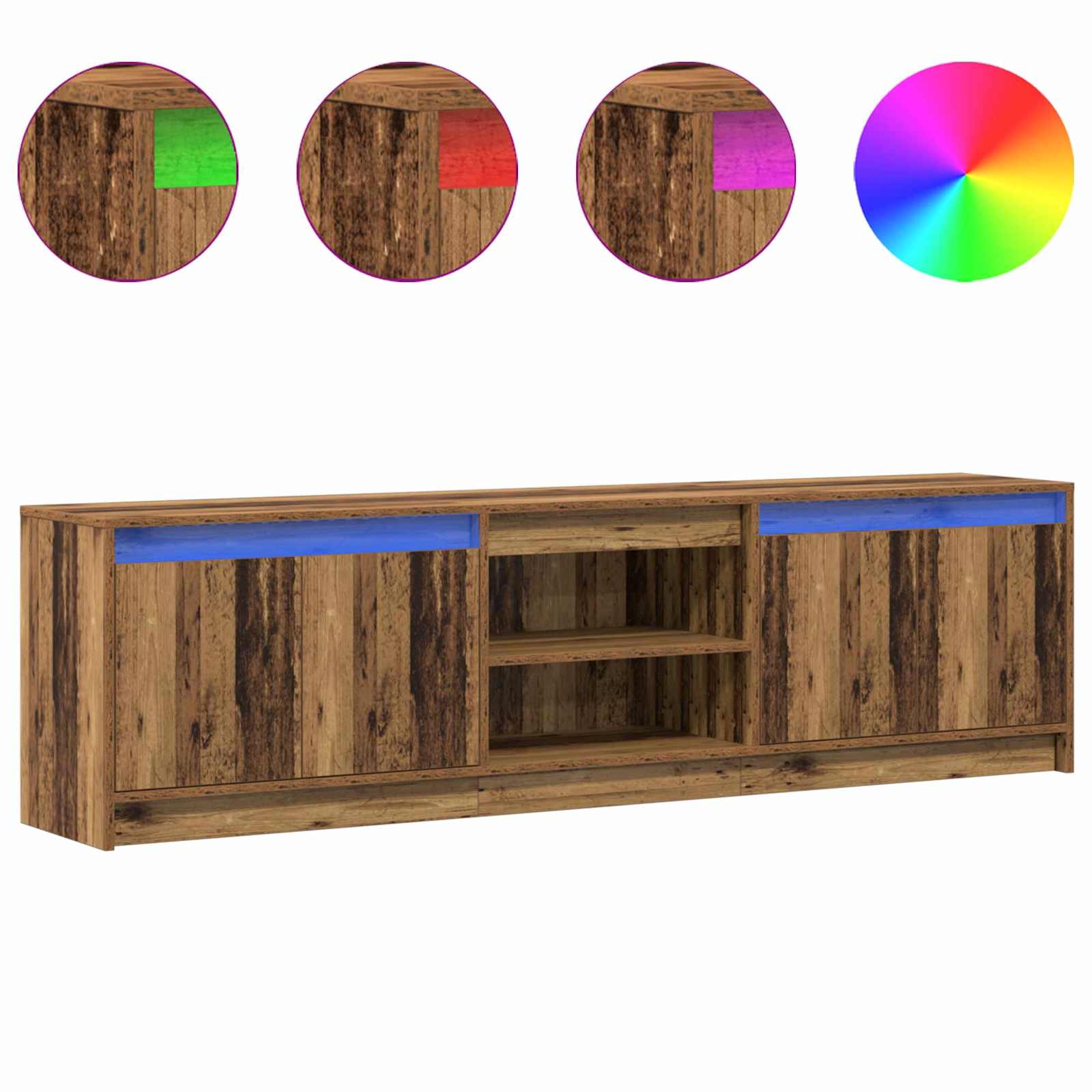 TV Eenheden 2 pcs Bruin 180 x 34 x 50 cm Bewerkt hout is nu te koop bij PeponiXL, paradijselijk wonen!