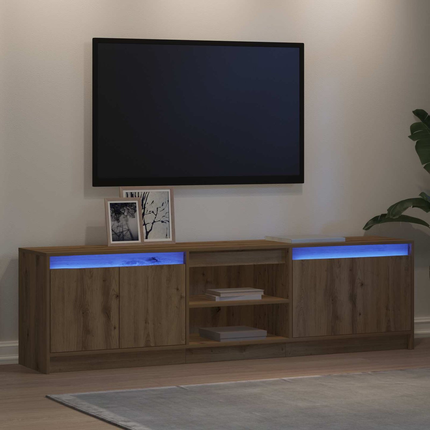 TV Eenheden 2 pcs Bruin 180 x 34 x 50 cm Bewerkt hout is nu te koop bij PeponiXL, paradijselijk wonen!