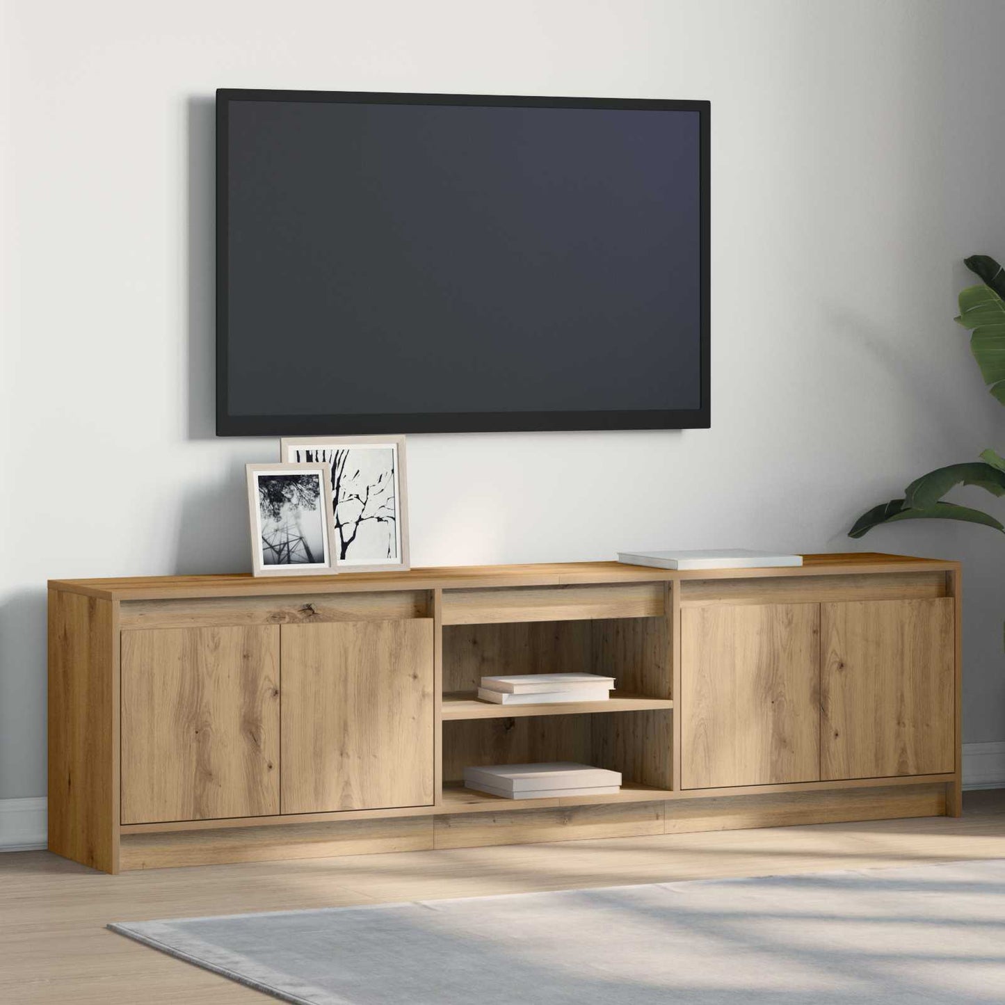 TV Eenheden 2 pcs Bruin 180 x 34 x 50 cm Bewerkt hout is nu te koop bij PeponiXL, paradijselijk wonen!