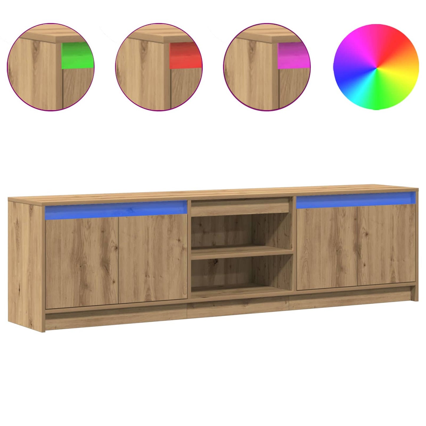TV Eenheden 2 pcs Bruin 180 x 34 x 50 cm Bewerkt hout is nu te koop bij PeponiXL, paradijselijk wonen!