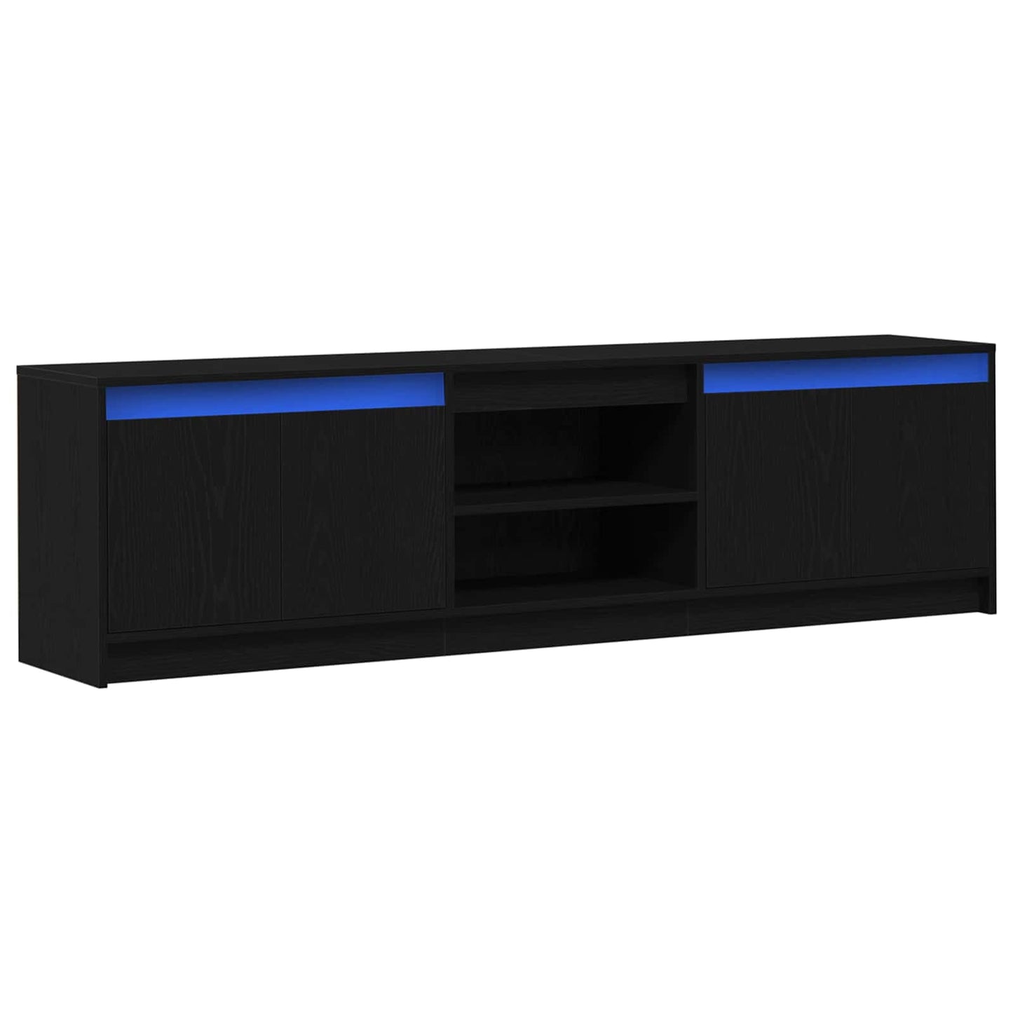 TV Eenheden 2 pcs Zwart 180 x 34 x 50 cm Bewerkt hout is nu te koop bij PeponiXL, paradijselijk wonen!