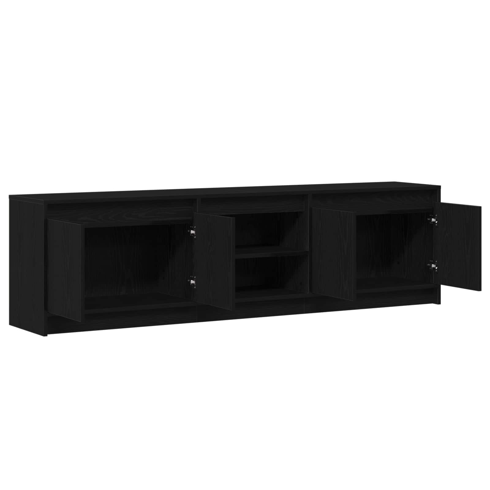 TV Eenheden 2 pcs Zwart 180 x 34 x 50 cm Bewerkt hout is nu te koop bij PeponiXL, paradijselijk wonen!