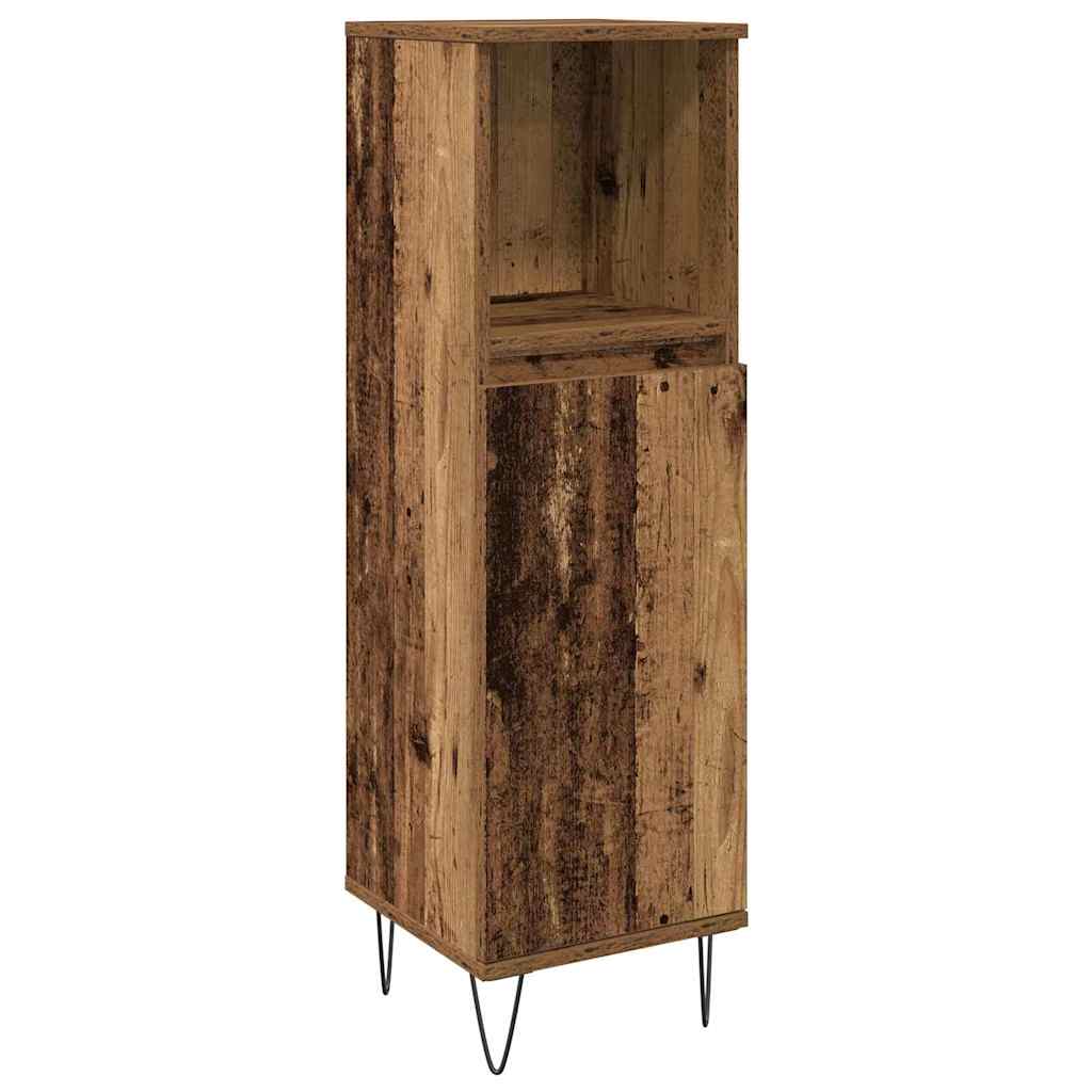 Badkamermeubelset met plank 3 pcs Oud Hout Bewerkt hout is nu te koop bij PeponiXL, paradijselijk wonen!