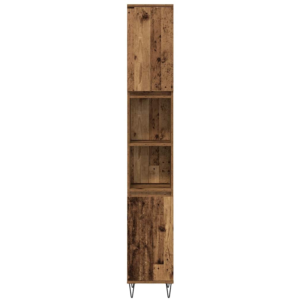 Badkamermeubelset met plank 3 pcs Oud Hout Bewerkt hout is nu te koop bij PeponiXL, paradijselijk wonen!
