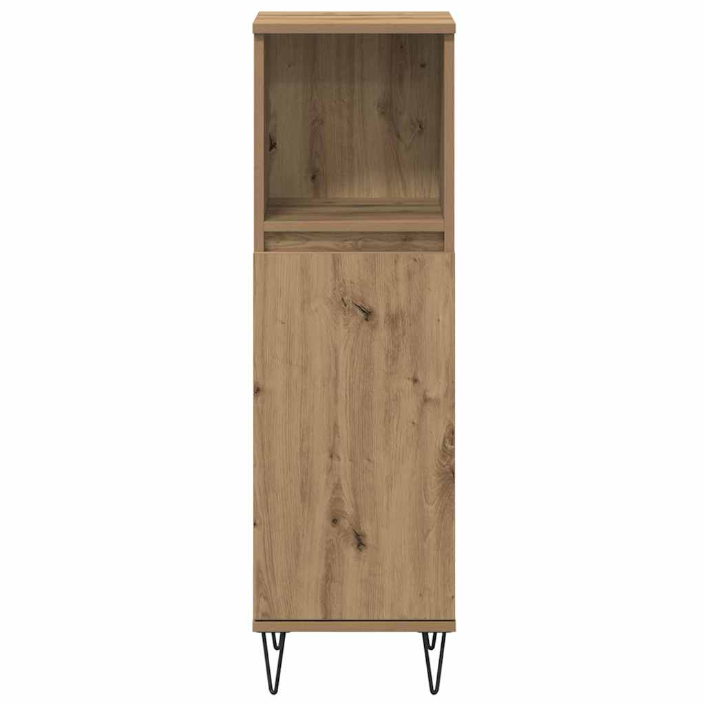 Badkamermeubelset met plank 3 pcs Artisan Eiken Bewerkt hout is nu te koop bij PeponiXL, paradijselijk wonen!