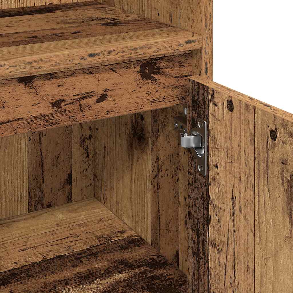 Badkamermeubelset met plank met opslag 3 pcs Bruin Bewerkt hout is nu te koop bij PeponiXL, paradijselijk wonen!