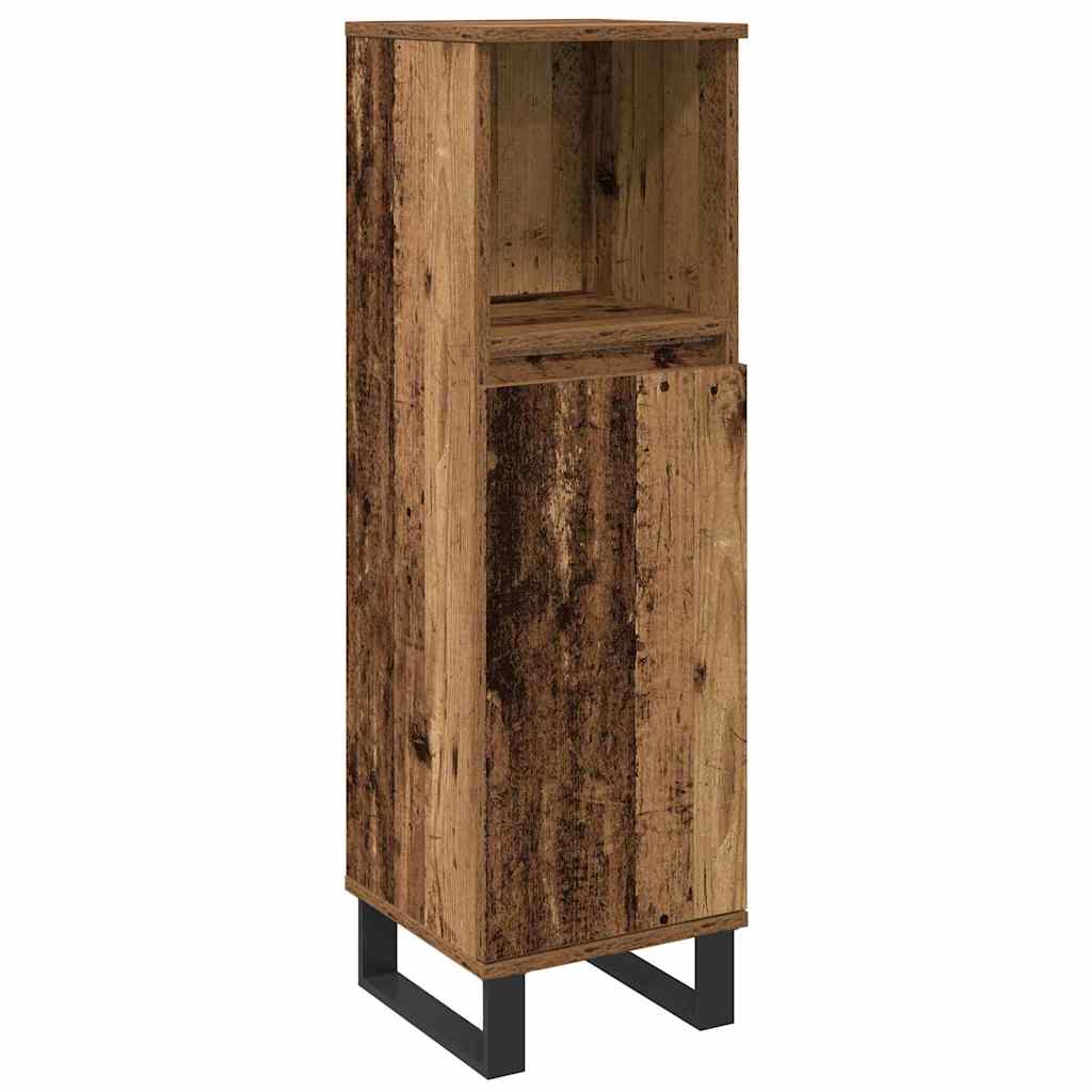 Badkamermeubelset met plank met opslag 3 pcs Bruin Bewerkt hout is nu te koop bij PeponiXL, paradijselijk wonen!