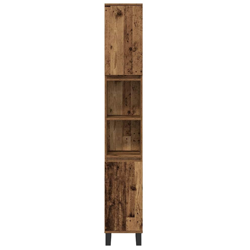Badkamermeubelset met plank met opslag 3 pcs Bruin Bewerkt hout is nu te koop bij PeponiXL, paradijselijk wonen!