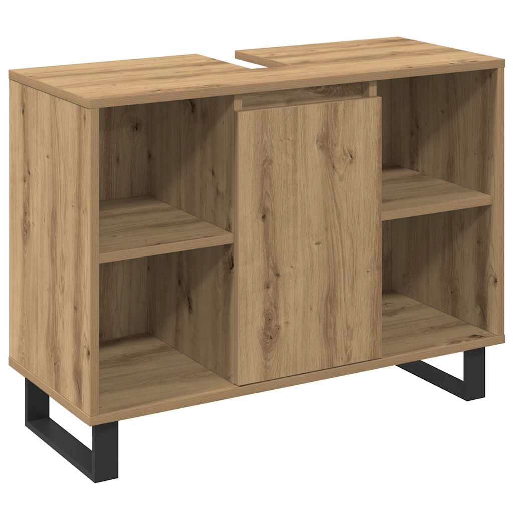 Badkamermeubelset met opslag 3 pcs Bruin Bewerkt hout is nu te koop bij PeponiXL, paradijselijk wonen!