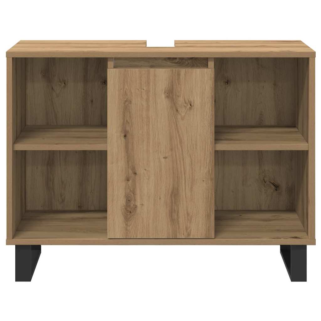 Badkamermeubelset met opslag 3 pcs Bruin Bewerkt hout is nu te koop bij PeponiXL, paradijselijk wonen!